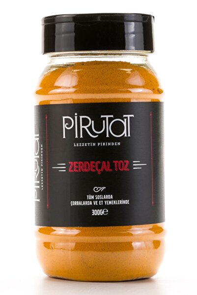 pirutat Zerdeçal Toz (öğütülmüş) 300 G Pet Flip Top Kapak