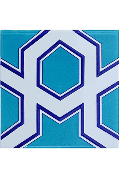 Armada Çini 20x20 Cm Sp 98-v Yıldız Desenli Kütahya Iznik Çini Karo Seramik F...