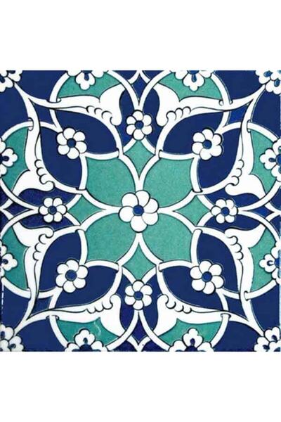 Armada Çini 20x20 Cm Ac 80 Selçuklu Iznik Desen Kütahya Çini Karo