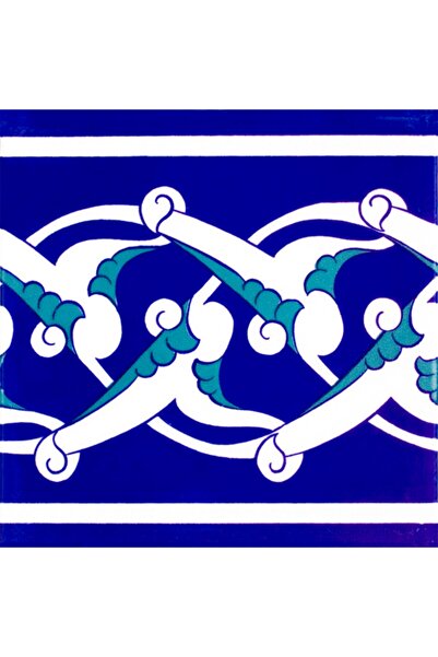 Armada Çini 20x20 Cm Ks 2 Iznik Rumi Desenli Seramik Çini Bordür