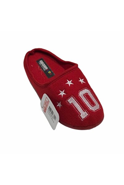 GEZER Unisex Çocuk Kırmızı Beyaz Taraftar Terlik