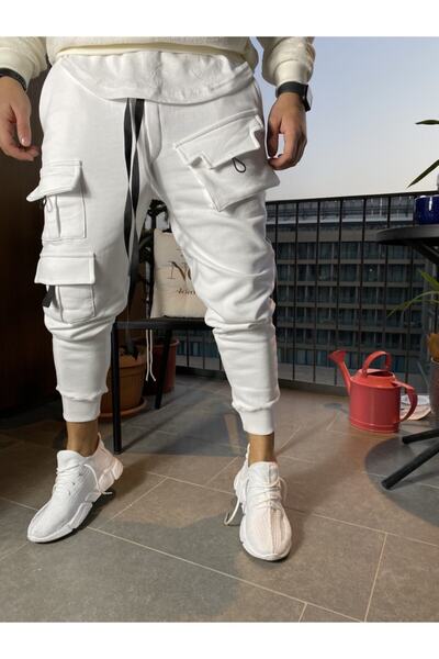 AUST GİYİM Ανδρικό φούτερ Jogger White Pocket