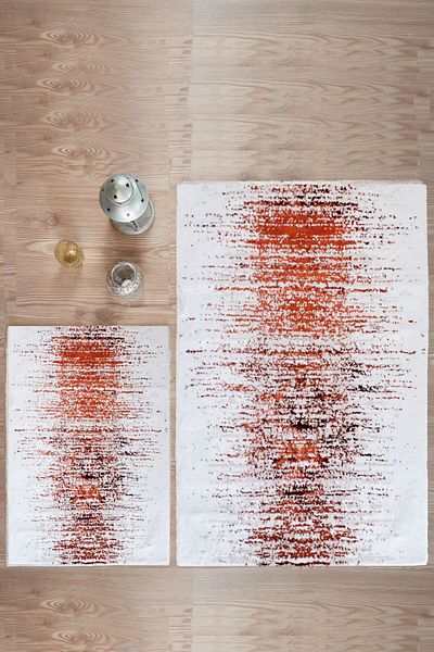 HC&W Artemis 2' Bathroom Mat Set 40x60 60x100 Tile