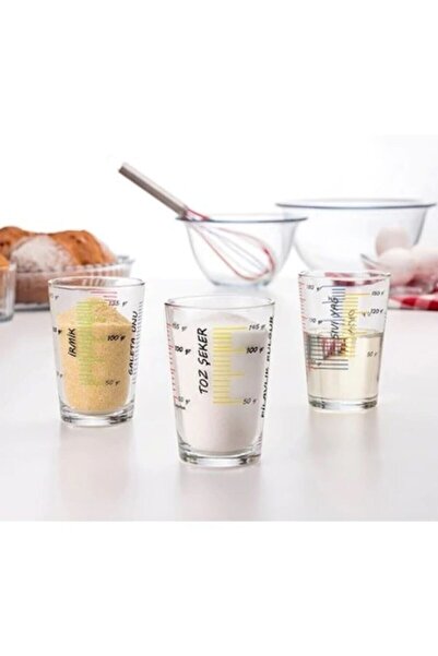 Paşabahçe طقم حفر تركي أردا 6 قطع 3 أحجام وعاء خلط 3 قطع أكواب قياس 10814666