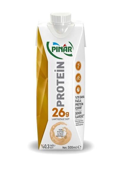 Pınar Proteinli Yerfıstık Muz Laktozsuz Süt 500 Ml
