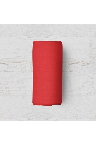 mer-tim ezberbozan ev tekstili Double Elasticless Cotton Ranforce Red Duvet Cover Set - 200x220