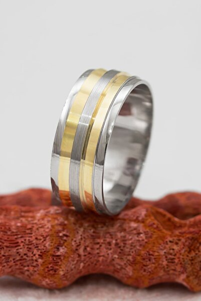 Silver Self Gümüş Alyans Mat Ve Tek Çizgili