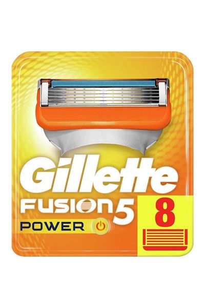 Gillette Fusion Power Spare Shaving Blade Cardboard Pack of 8