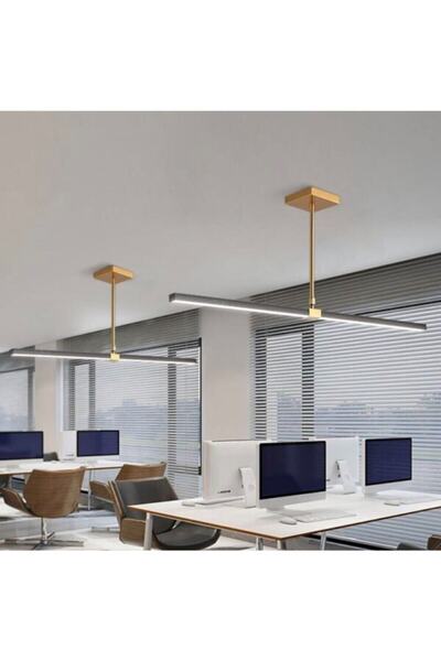 Genel Markalar Modern Led Dekoratif Sarkıt Lineer Avize 120cm Bronz 3000k (1adet)