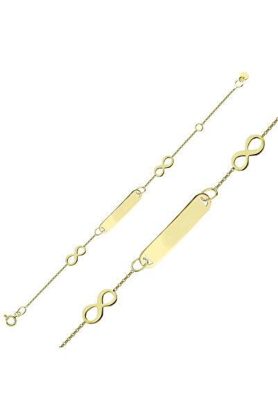 Lilarote Pırlanta Sonsuzluklu Isim Yazılabilir Bebek Künyesi