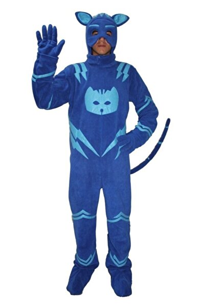 Bkmc Unisex Lacivert Pijamaskeliler Kedi Kostümü