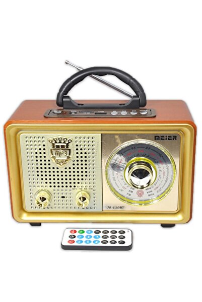RUBA HOME Meier M-110 Nostaljik Retro Ahşap Bluetooth Fm Radyo