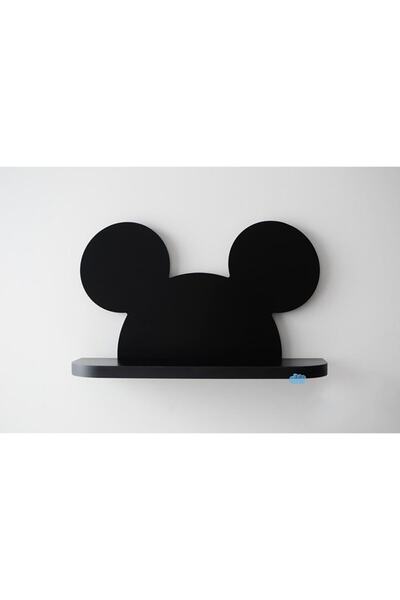 DFN WOOD Mickey Mouse Şekilli Raf Kitaplık Duvar Rafı Çocuk Odası Raf 54x33x13