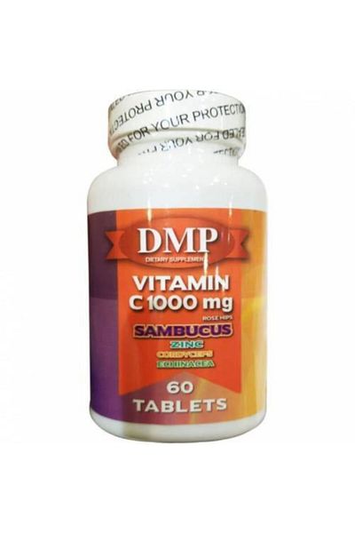 DMP Vitamin C 1000 mg Zinc Black Purple Cordyceps Echinacea 60 Tablets Vitamin C
