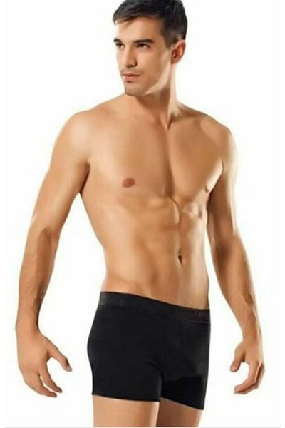 Tutku Men's Lycra Elastane Boxer Black 6 Pack