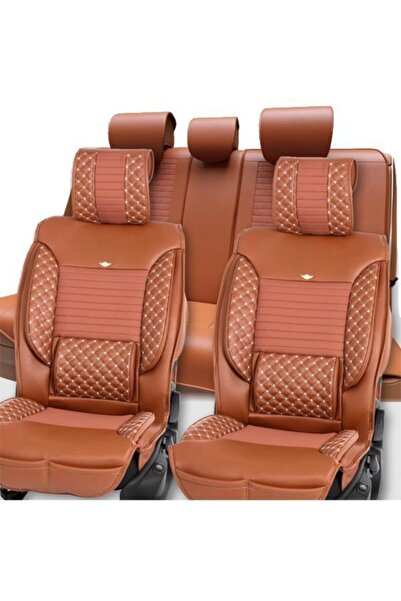 AkalMatbaa Honda Integra Luxury Leather Car Seat Cover Orthopedic Set (Elite)
