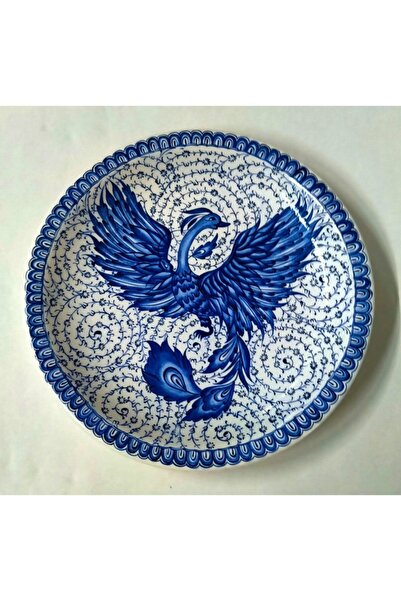 Genel Markalar Sultan Mavi El Emeği Samur Desen Duvar Tabağı 30 Cm