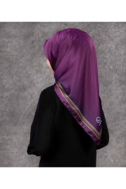 VİOLLA 90x90 وشاح نسائي بلون البرقوق