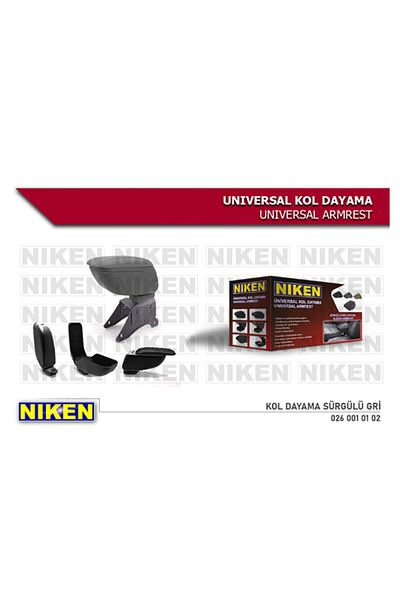Niken Armrest -Universal Type Armrest - Armrest Sliding Gray - Compatible with Every Vehicle
