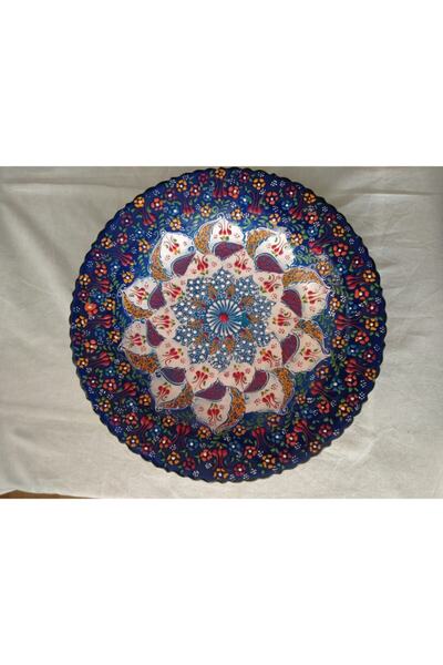 Sultan Çini 40 Cm Kabartma Desenli Tabak