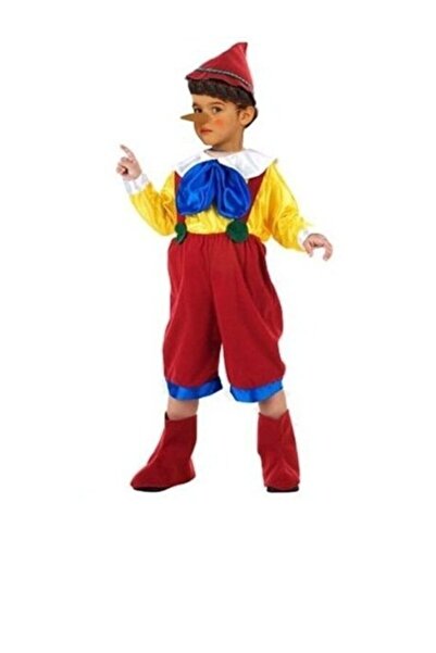 Bkmc Unisex Çocuk Kırmızı Pinokyo Kostümü