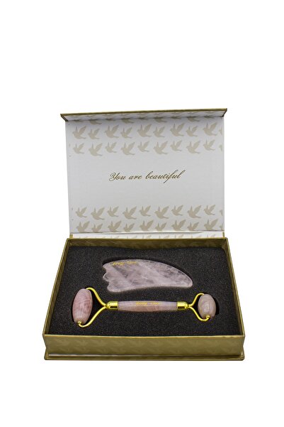 Lovelybird Kuvars Roller Ve Gua Sha Taşı %100 Dogal Taş
