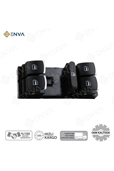 Enva Volkswagen Jetta Dörtlü Cam Açma Düğmesi Anahtarı 2006-2014 (krom