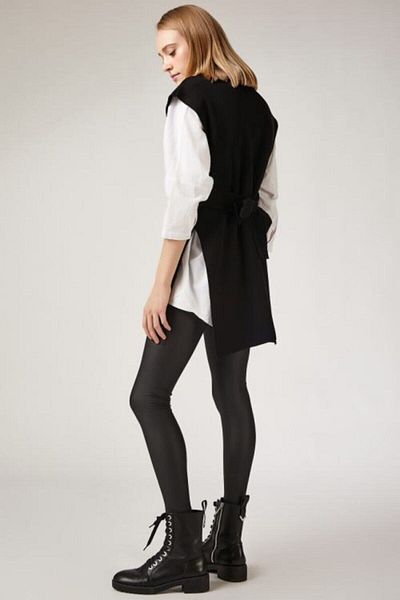 maxmono Women's Black Waisted Sweater