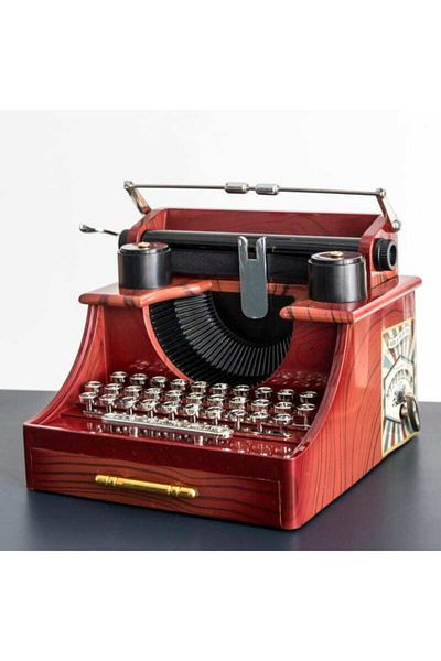ELBA Nostalgia Typewriter Design Decorative Music Box