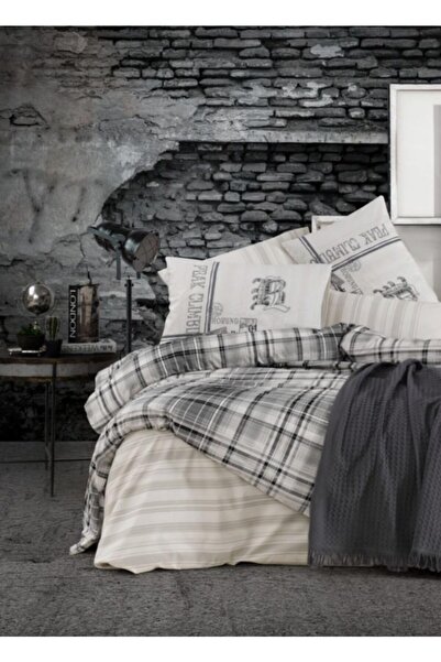 İyi Geceler İstanbul Ranforce Çift Kişilik Nevresim Takımı - Northwest Füme