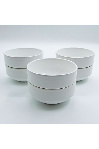 Arna Porselen 12 cm Ceramic Joker Bowl 6 Pieces White