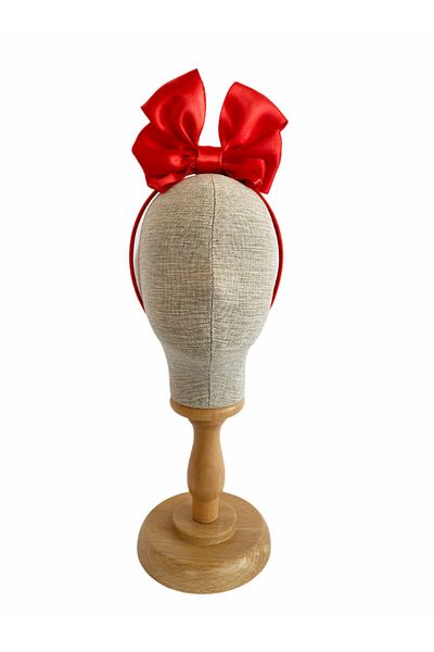 zühre balaban Red Satin Bow Crown Girl's Crown Zb Kids
