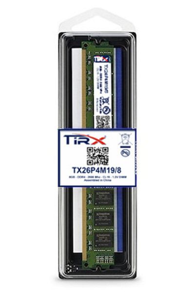 Tirx Tx26p4m19/8 8 جيجابايت DDR4 2666 ميجا هرتز يعمل على معالجات Intel و AMD