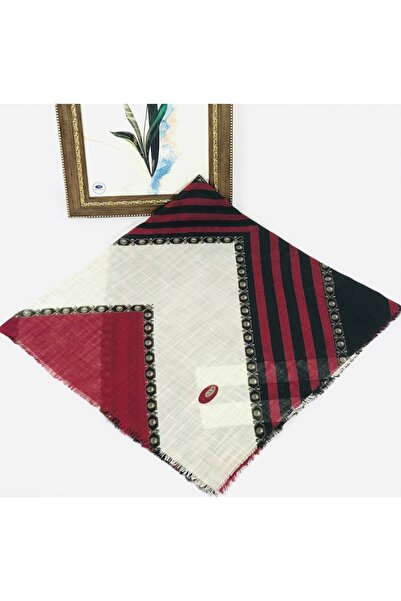 MOM COLLECTİON Kadın Flamlı Keten Tülbent Bordo