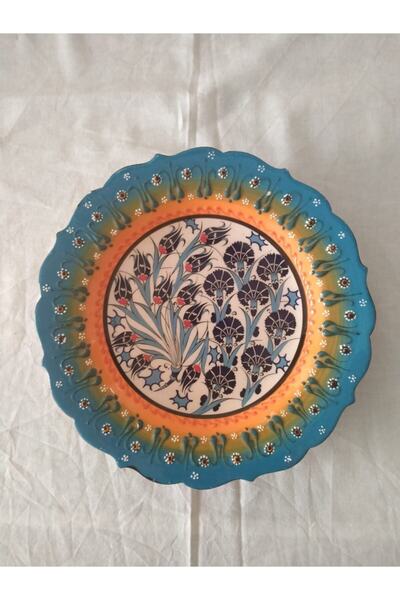 Sultan Çini -çini Kabartma Desenli 30 Cm Duvar Tabağı