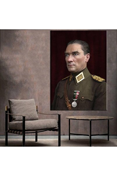 caddeko Mareşal Atatürk Renklendirme Özel Seri Kanvas Tablo 50x70cm