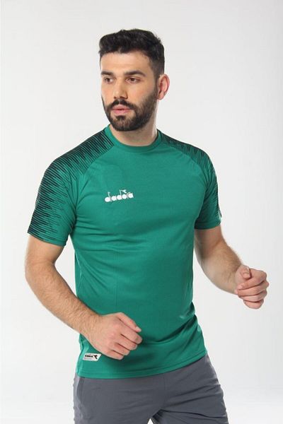 Diadora تي شيرت تدريب إيقاعي أخضر للجنسين