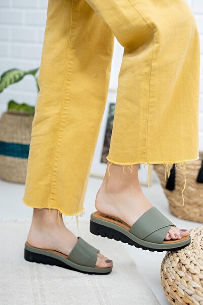 Taran Women's Khaki Ella Comfort Slippers