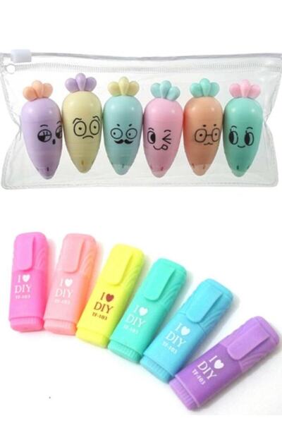 I LOVE DIY Mini Fosforlu Kalem Seti - Havuç Ve Mini Kalemli Egefotokopi&kırta...