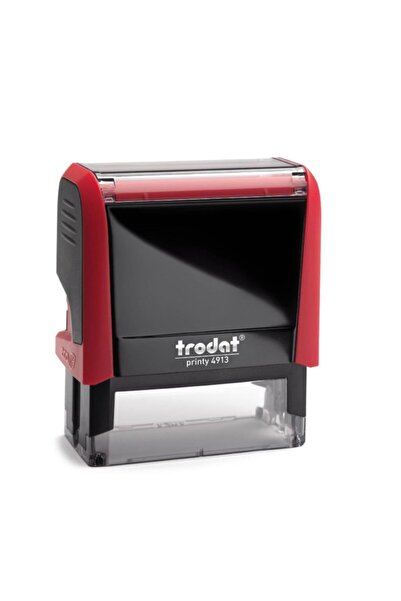 Trodat ختم فارغ P4 مقاس 58 × 22 مم جسم أحمر مع لباد أحمر 4913