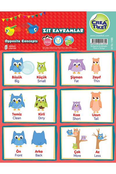 CREA ETİKET ملصق تعليمي Creatiket باللغة الإنجليزية*التركية