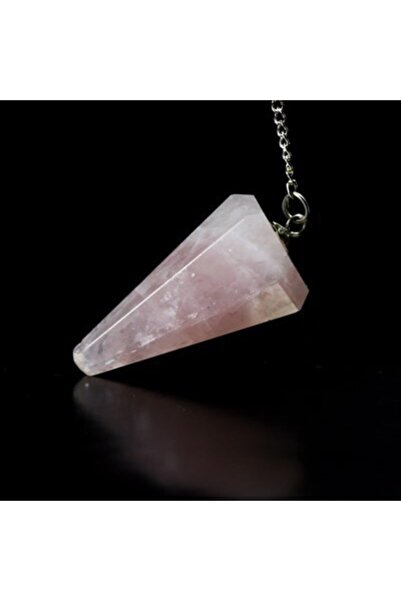 ILGIN DOĞAL TAŞ TAKI باندول من حجر الكوارتز الطبيعي الوردي - البندول