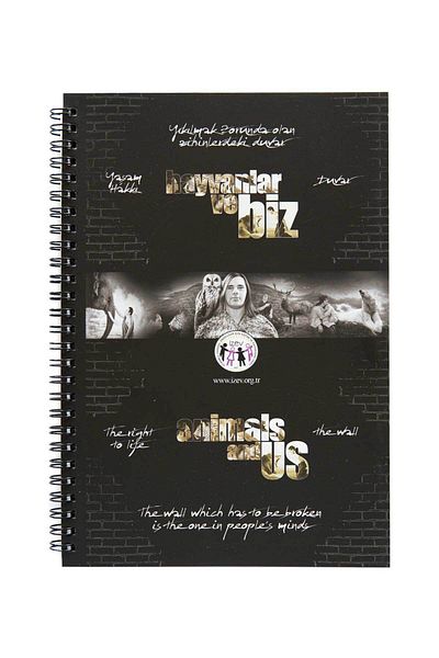 İZEV Special Design Spiral Notebook with "animals and We