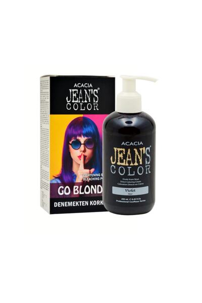 Acacia Jean's Color Mor 250ml. Vıolet + Jean's Color Saç Açıcı Seti