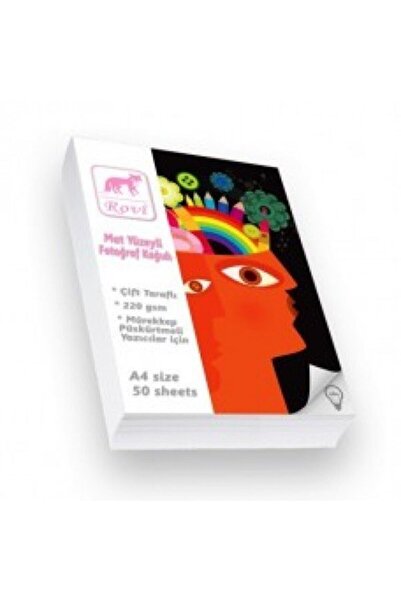 ROVİ Fineart Mat Çift Taraflı Fotoğraf Kağıdı  220gsm  50yp  A4