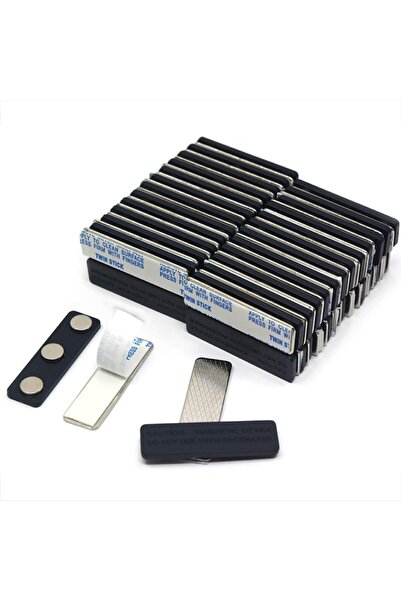 Dünya Magnet 100 Adet Mıknatıslı Yakalık Isimlik (3 Neodyum Mıknatıslı)