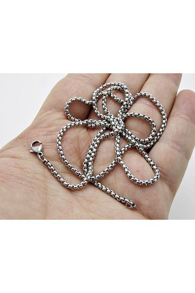 The Collection Round Snap Model Thin Men's 316l Steel Chain