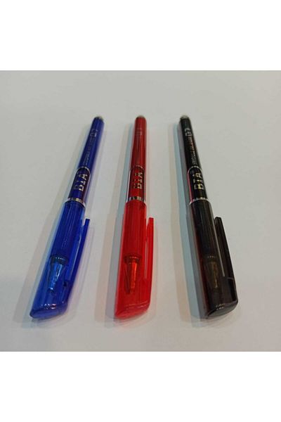 BIANI Prestige Bead Erasable Ballpoint Pen (Flying Pen-Size Pen with Heat) 3 Pcs Red Blue Black