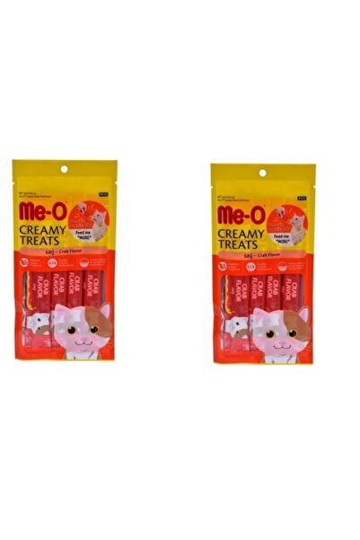 me-o Creamy Treats Crab Flavor Yengeçli Kedi Ödül Maması 60 gr X 2 Paket