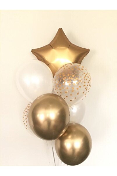 Ekin Süs Gold Yıldız Balon Seti